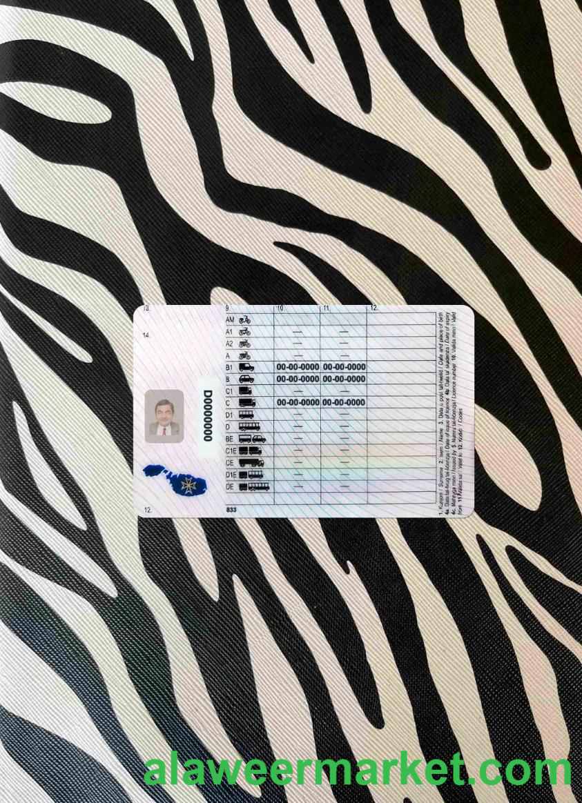 Malta driving license photolook BACK